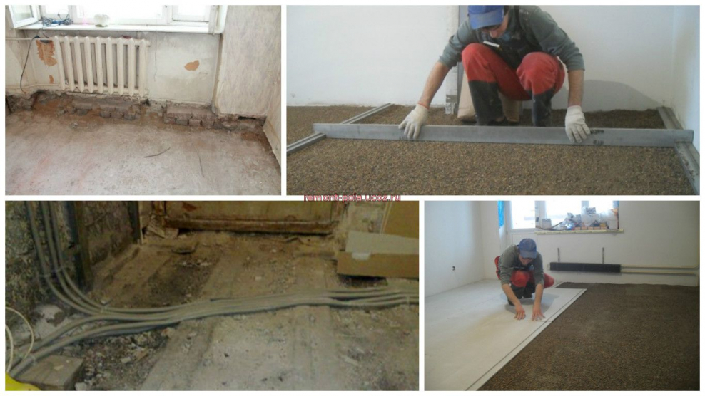 Сухая стяжка пола в сталинке