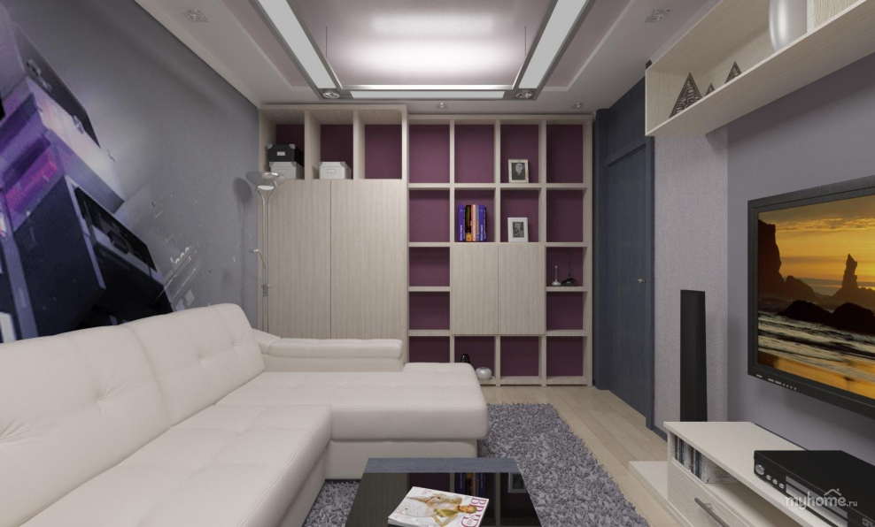 Гостиная в двухкомнатной хрущевке