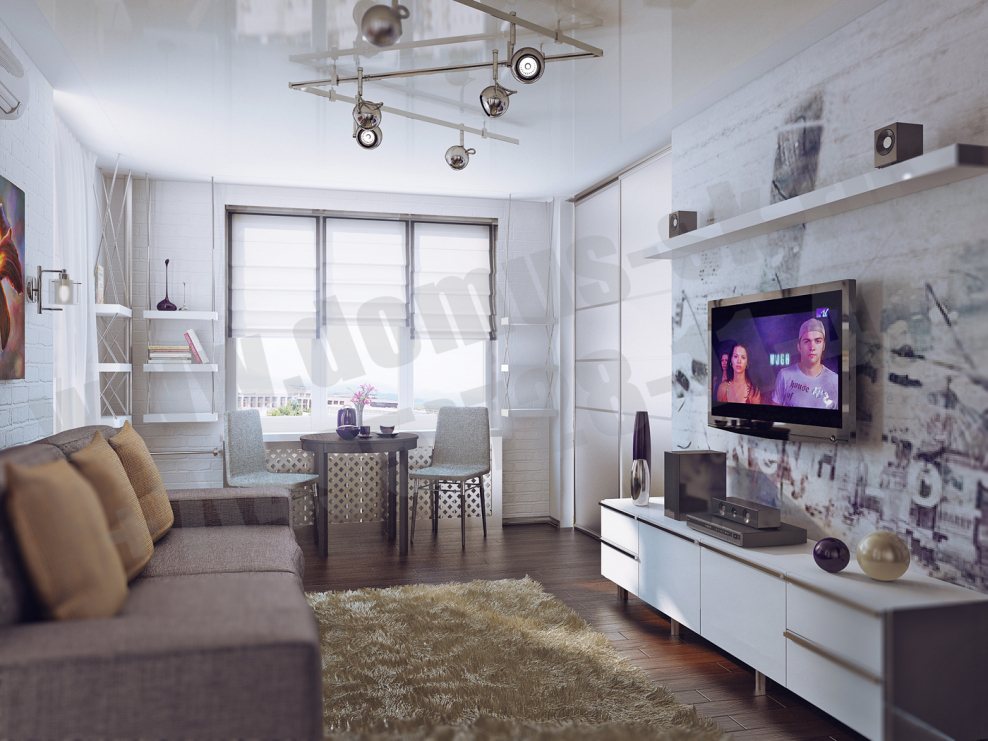 Перепланировка в однокомнатной хрущевке 30 кв.м