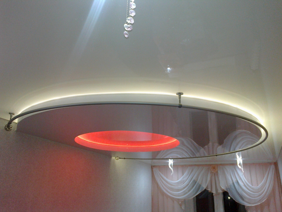 Двухуровневый круглый потолок