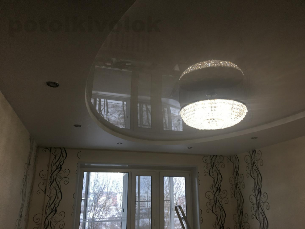 Двухуровневые потолки без овальных линий