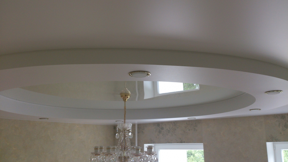 Двухуровневый круглый потолок