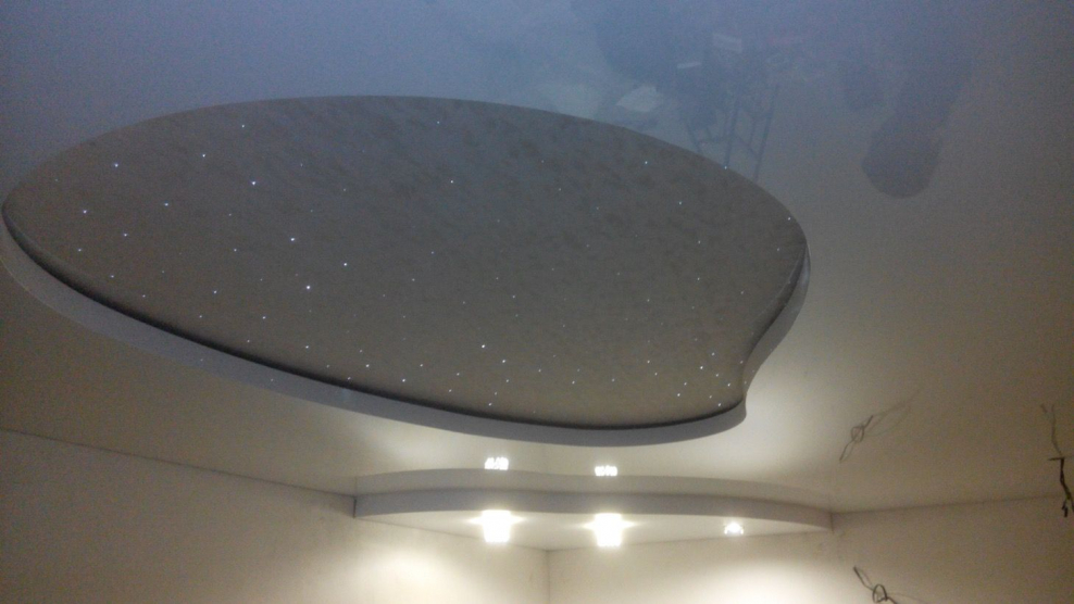 Овальные зигзагообразные натяжные потолки фото