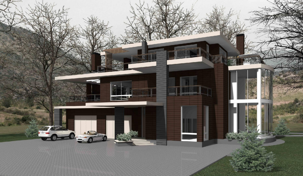 Индивидуальный двухэтажный жилой дом