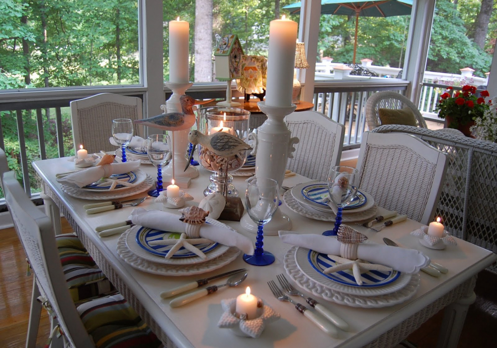 Интерьер веранды в морском стиле