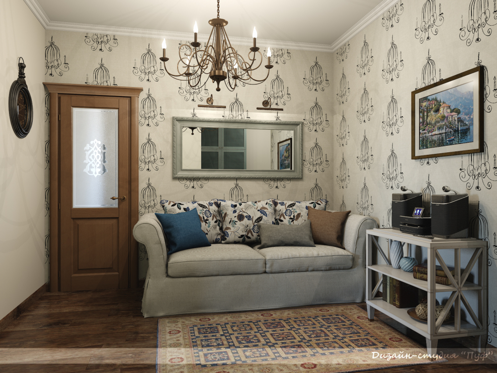 Прованс в интерьере гостиной