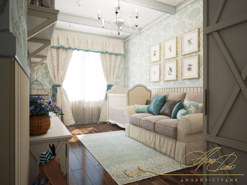 Цвет стен в спальне в стиле Прованс