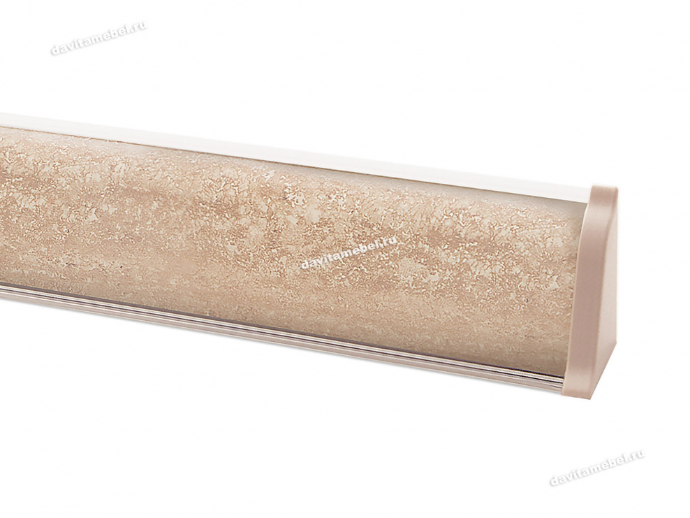 Пл 113.1.300 плинтус 3000 слоновая кость премиум с заглушками