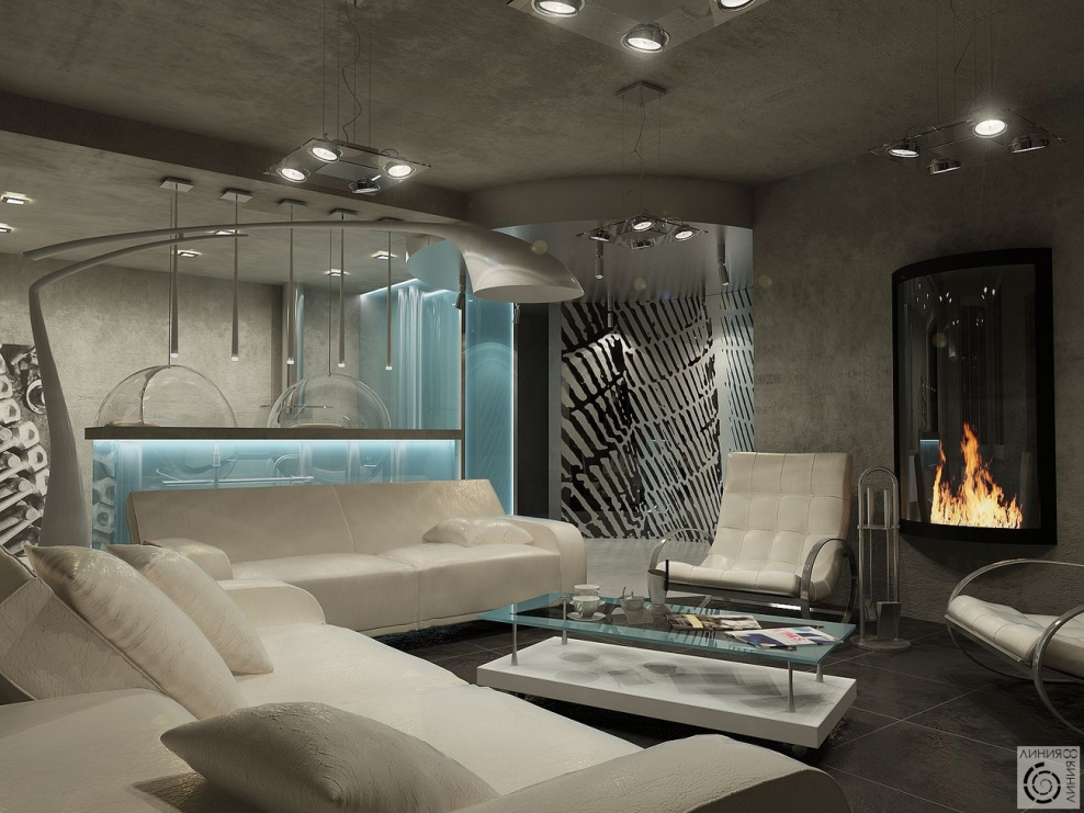 Двухэтажная квартира в современном стиле