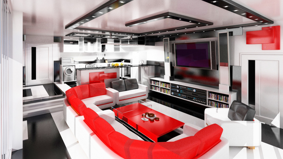 Интерьер Хай тек дизайнерский