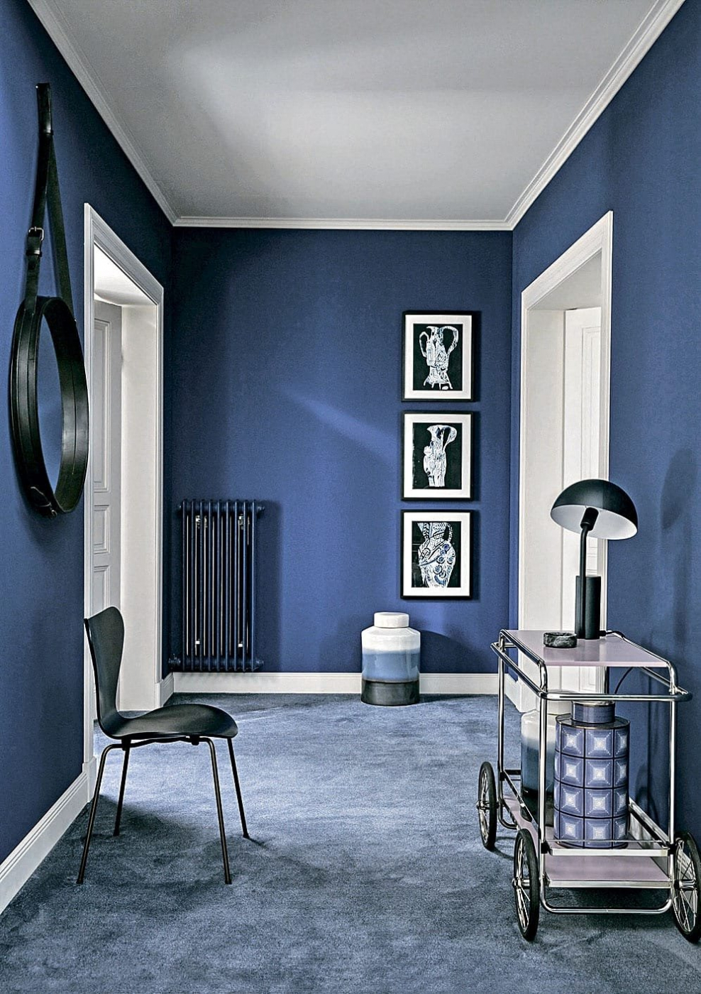 Синяя краска для стен