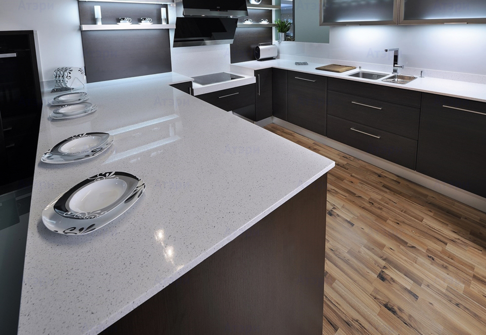 Technistone кварцевый агломерат в интерьере