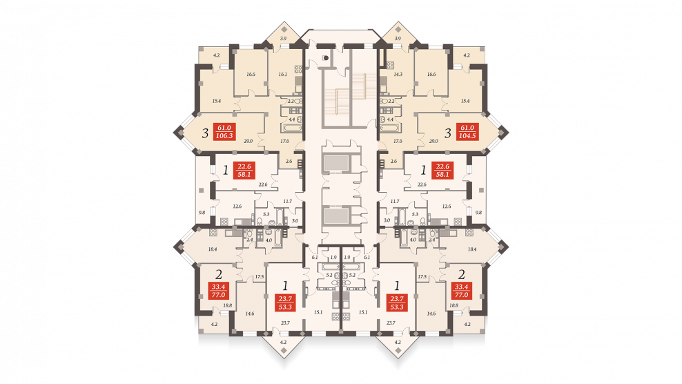 ЖК Новоснегирёвский планировки