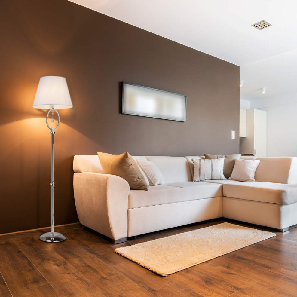 Торшер 01056/1 хром/прозрачный