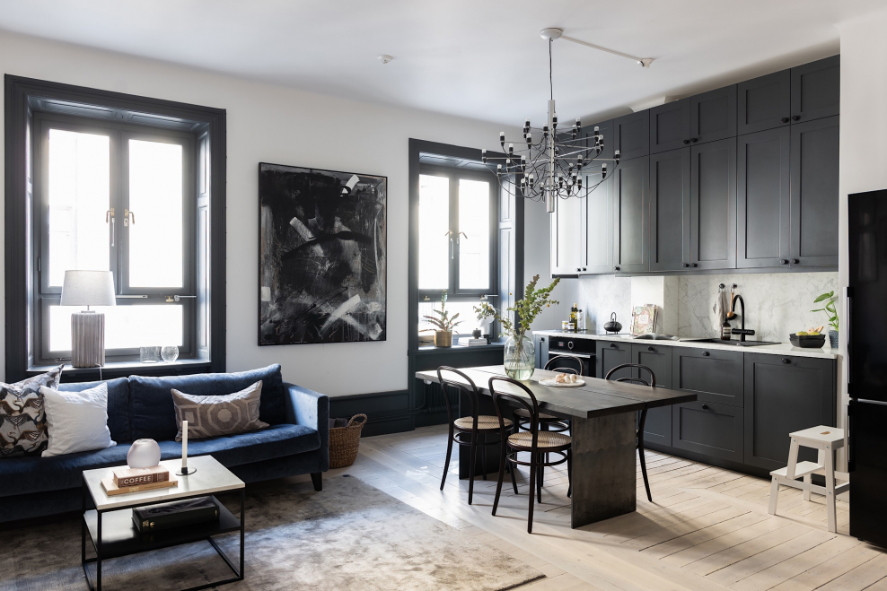 Кошка на черном фоне