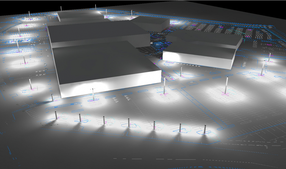 Уличное освещение Dialux