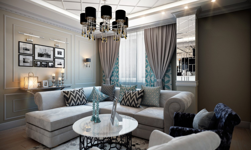 Гостиная американская Неоклассика