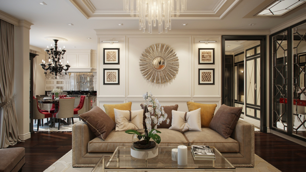 Неоклассика декор стен