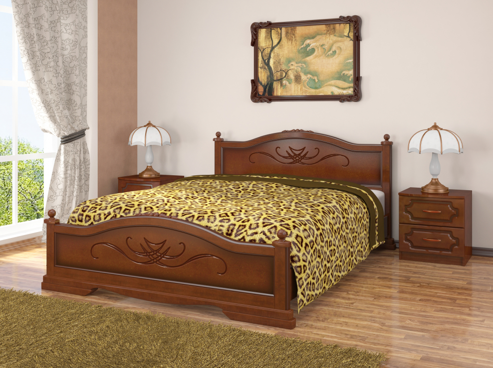 Кровать Карина-5 Браво мебель орех