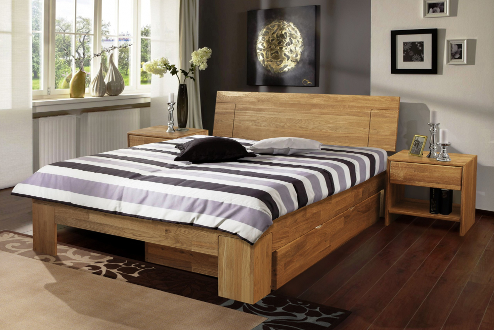 Кровать массив дуба 180х200 Модерн