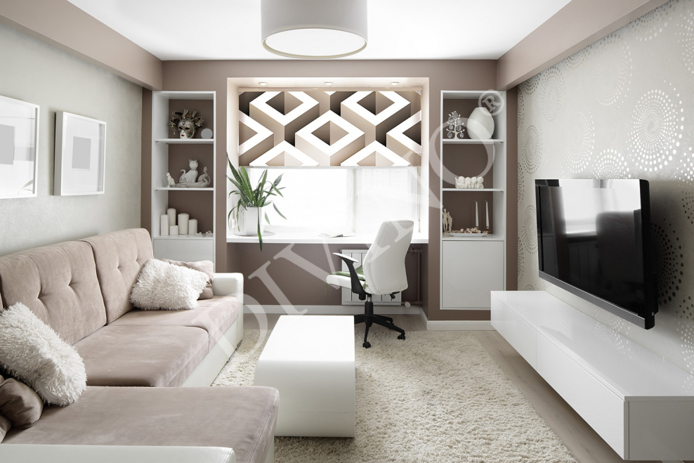 Гостиная с рабочим местом