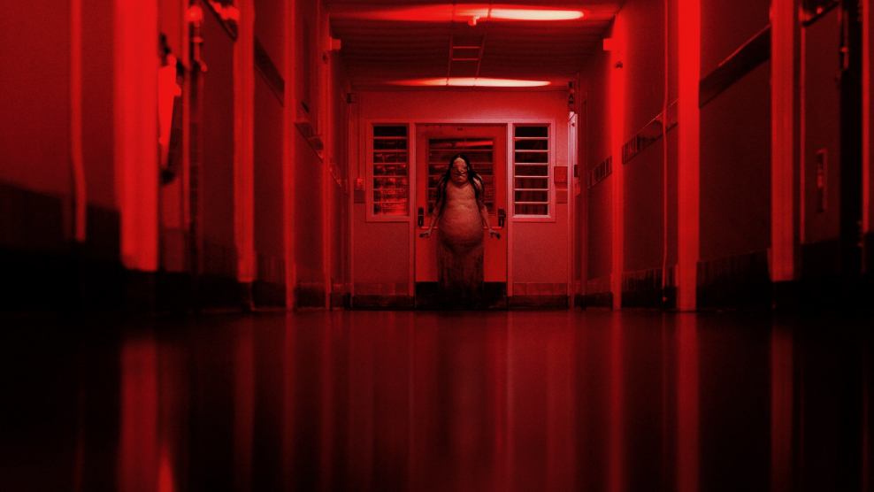 Красная дверь в прихожей