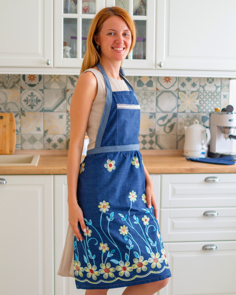 Фартук синий