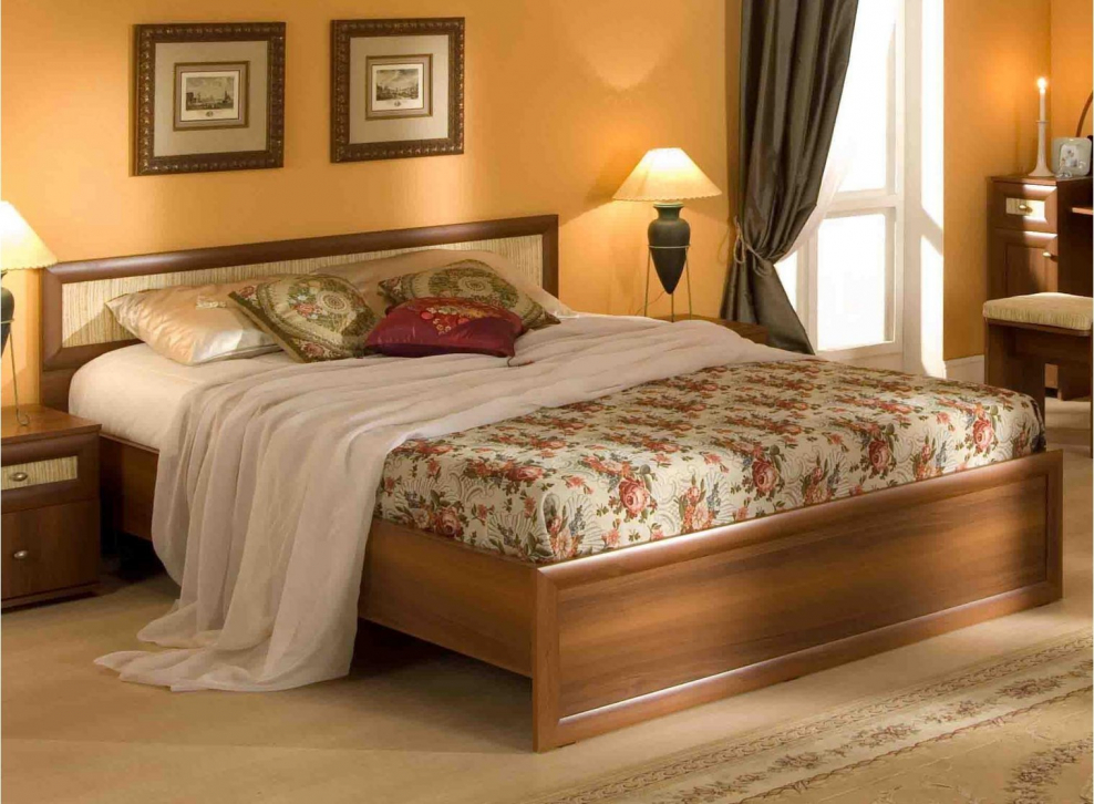 Кровать Милана орех 160/200