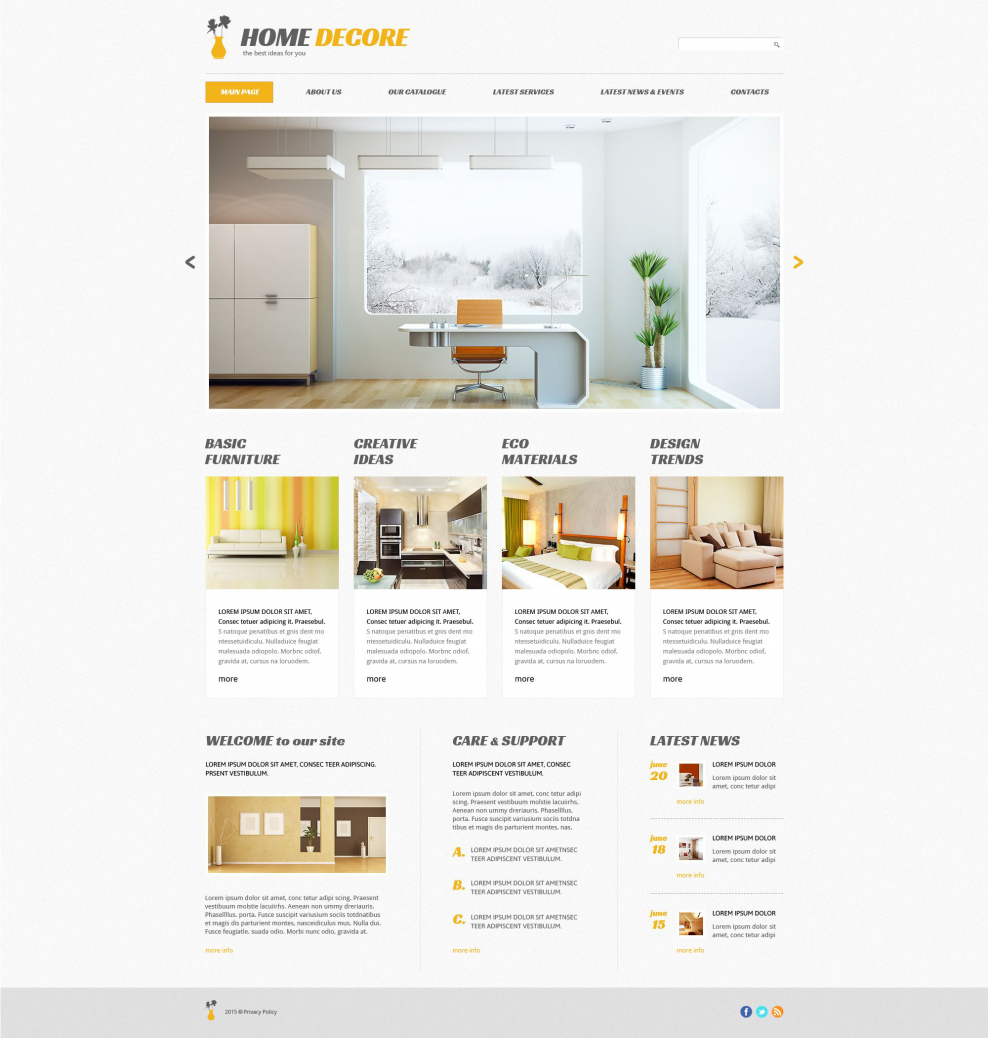 Шаблон сайта для дизайнера интерьера