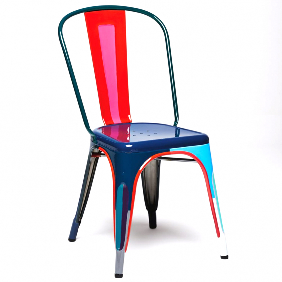 Стул синий Железный Tolix