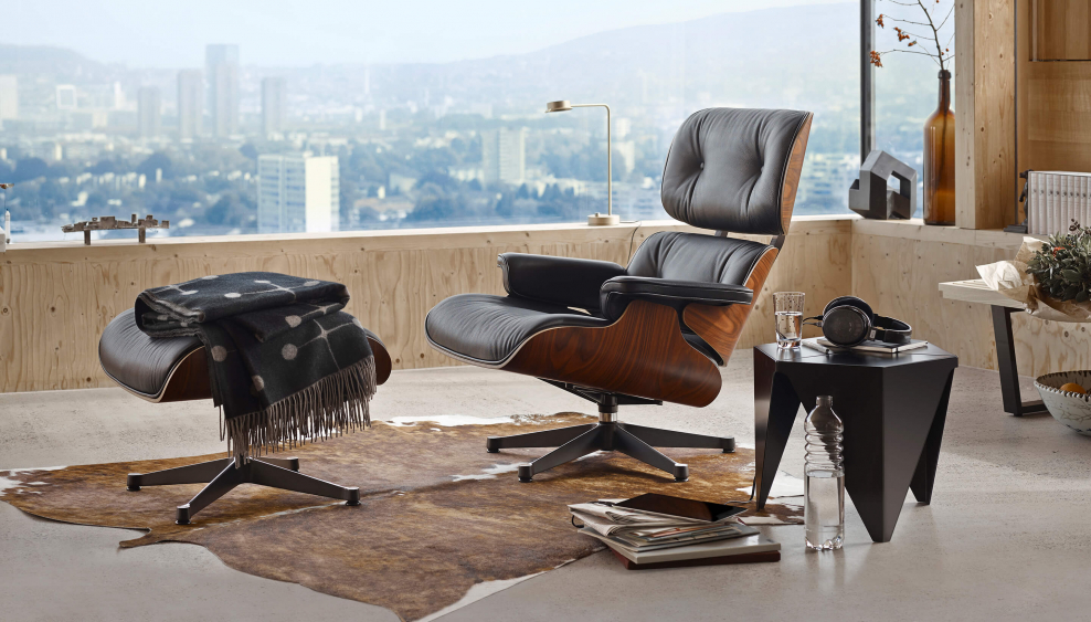 Дизайнерское кресло Eames Style Lounge Chair & Ottoman