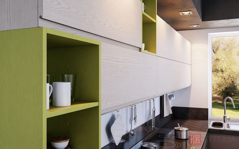 Шпонированные фасады с интегрированной ручкой