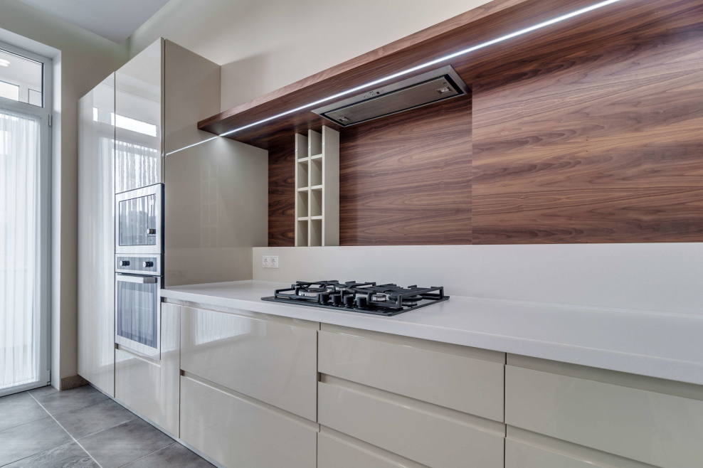 Сидак кухни с интегрированными ручками