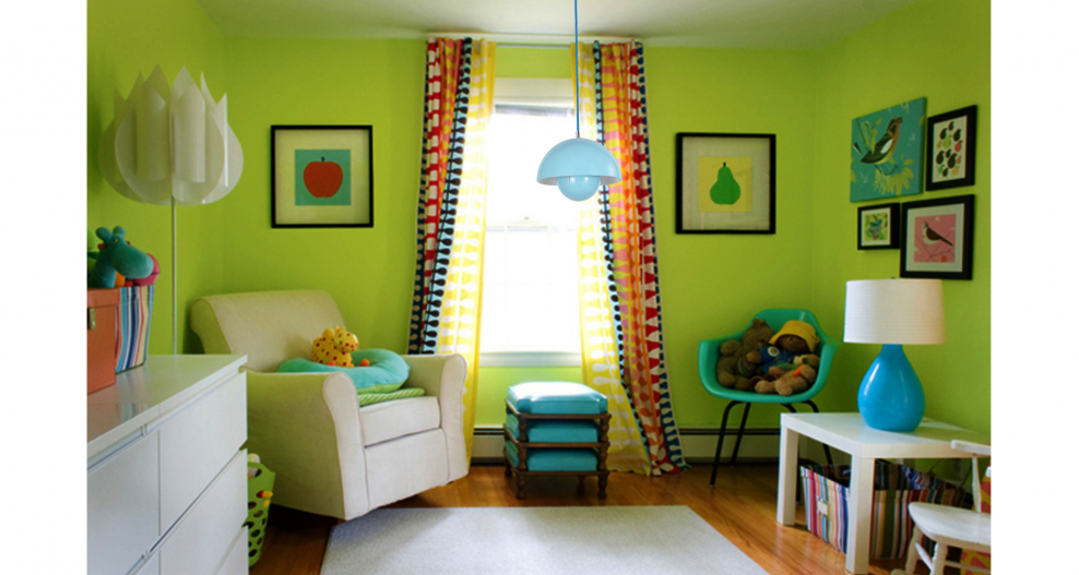 Яркие цвета в интерьере