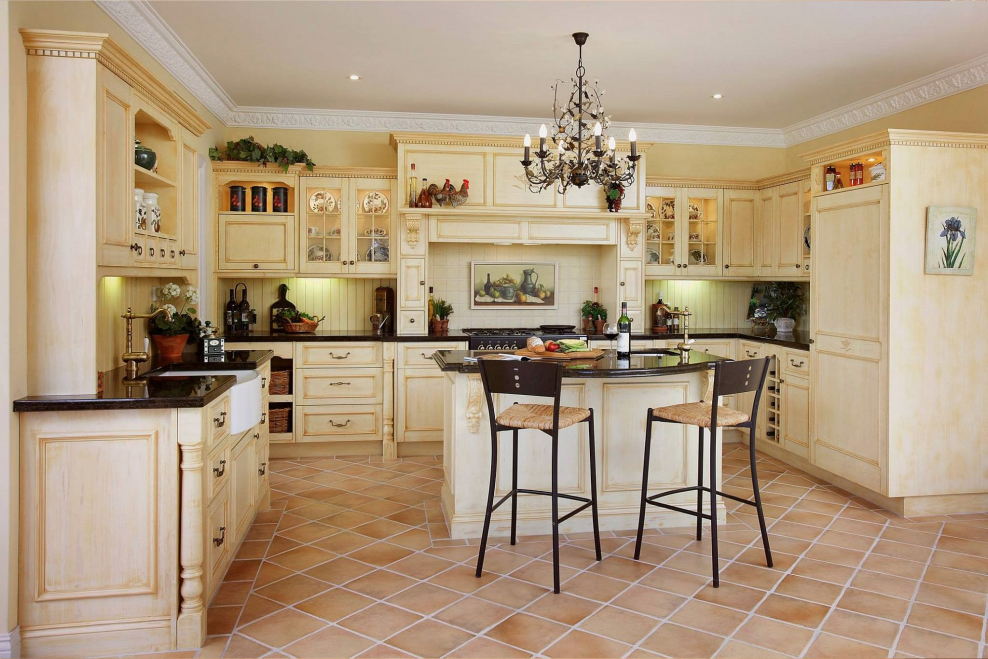 Кухня столовая в французском стиле