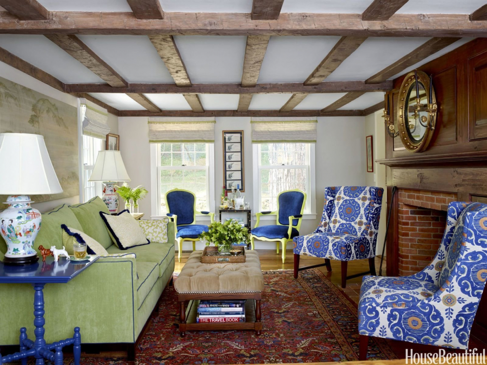 Потолок в морском стиле балки