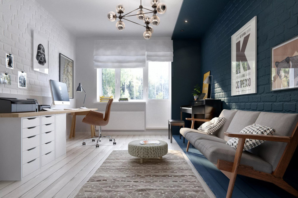 Офис в деревянном стиле