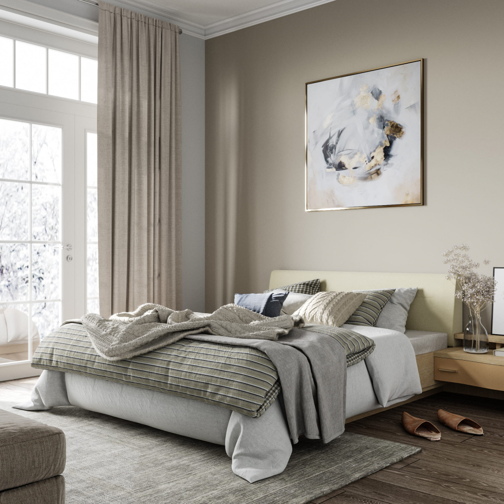 Бежевая спальня