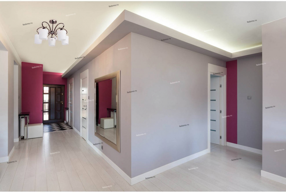 Покрашенные стены вмкоридоре