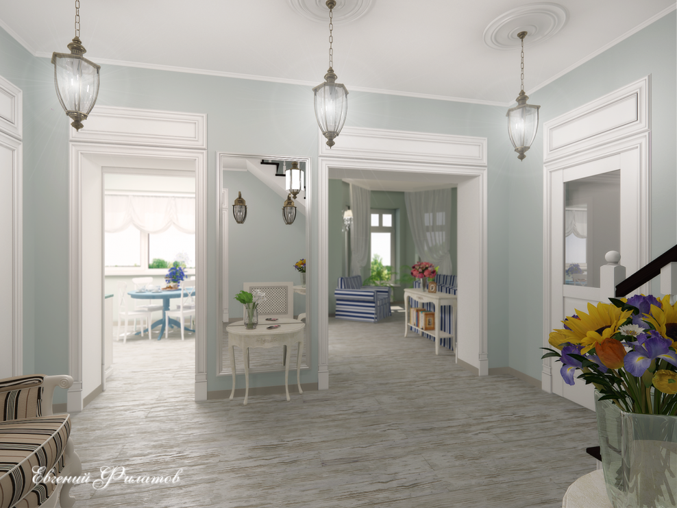 Холл в Провансе интерьер