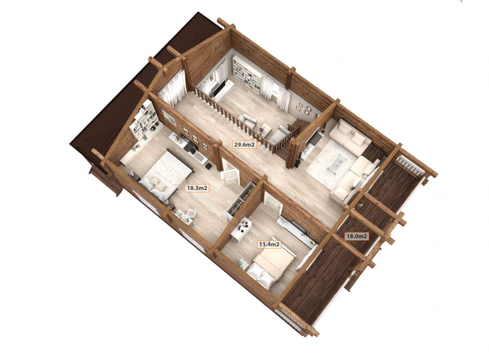 Планировка Шале 6х9