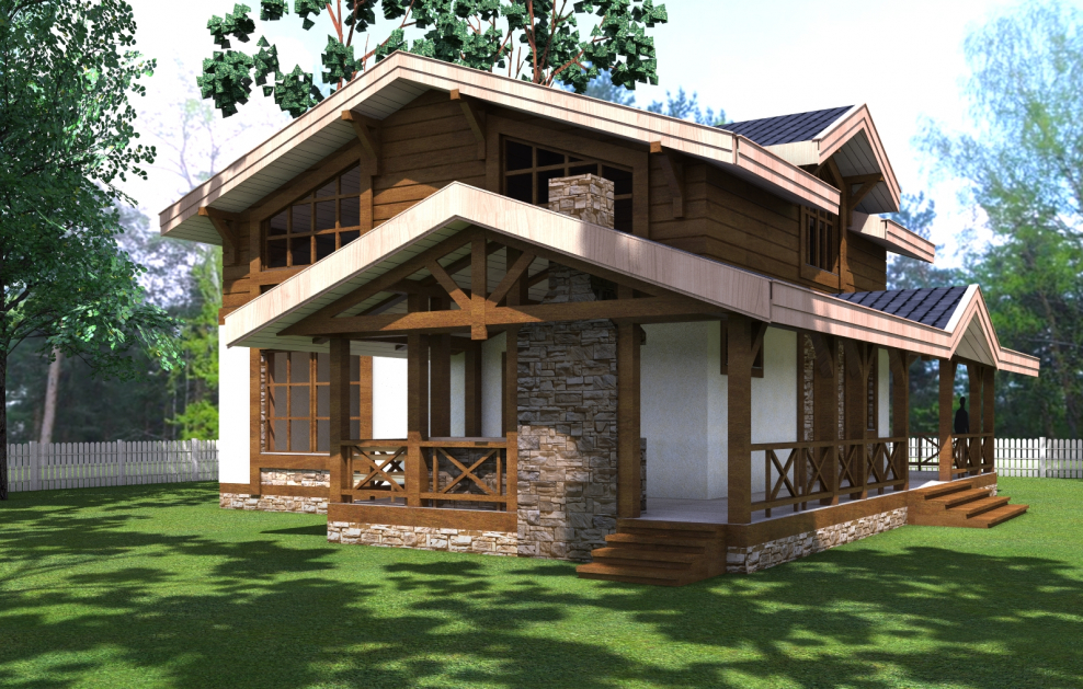 Дом Шале с террасой