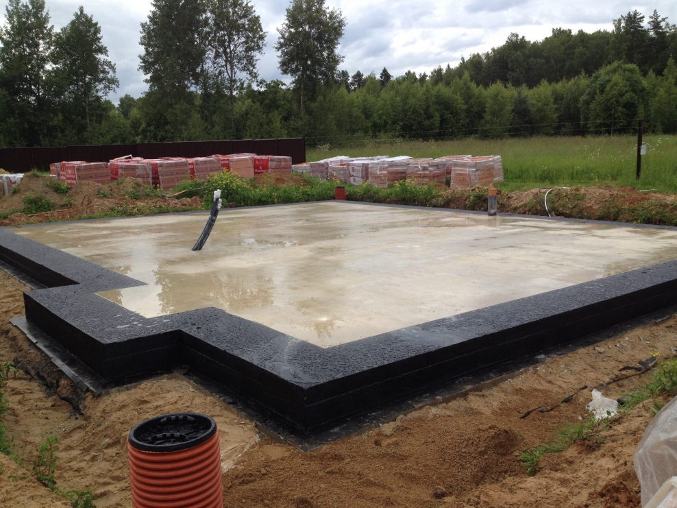 Монолитная плита фундамента 400 мм