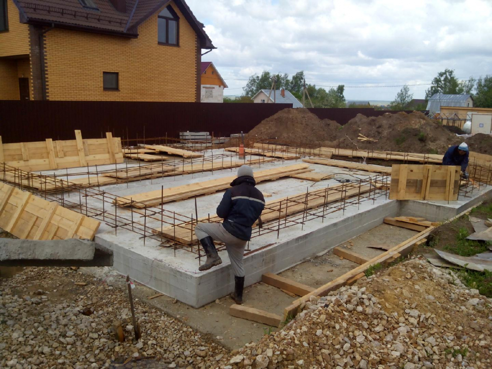 Ленточный фундамент под плиту