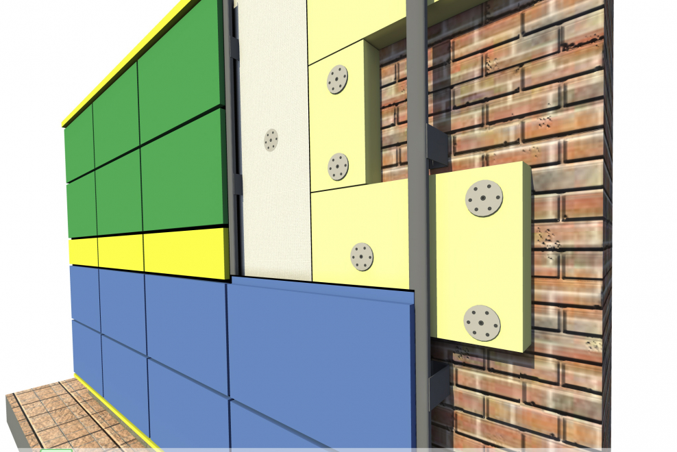 Фасадная кассета PUZZLETON вент фасад