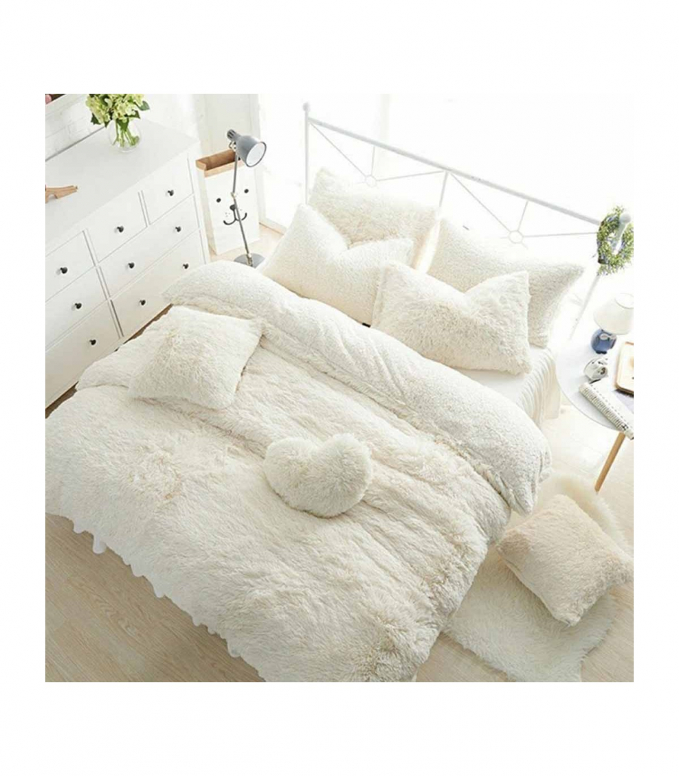 Плед белый пушистый