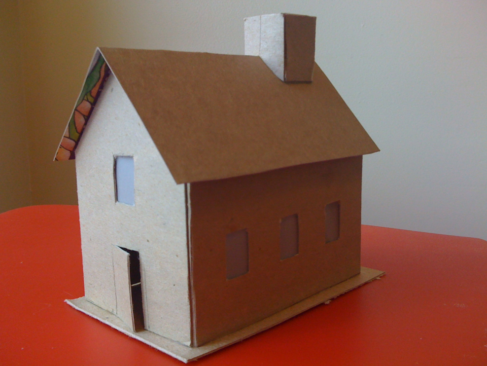 Домики из макетного картона