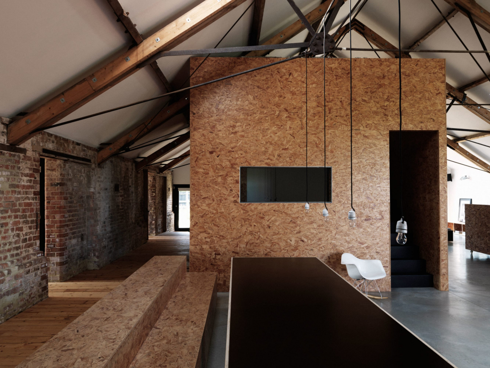 Фибролитовые плиты в интерьере лофт