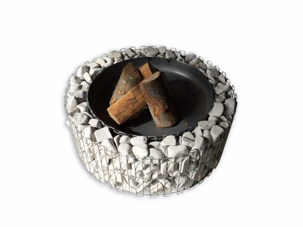 Костровая чаша из габиона