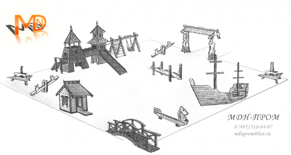Детский городок чертежи